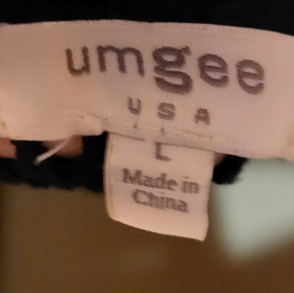 Umgee Crochet Knit Black Long Sweater Vest With Fringe Size Large Festival Boho - Picture 4 of 6